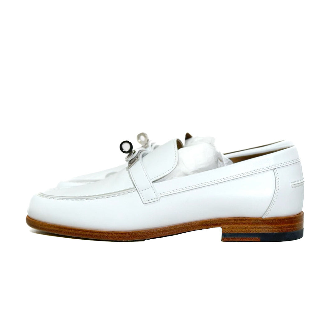 Herms White Destin Loafers #35 - Jiaxyk