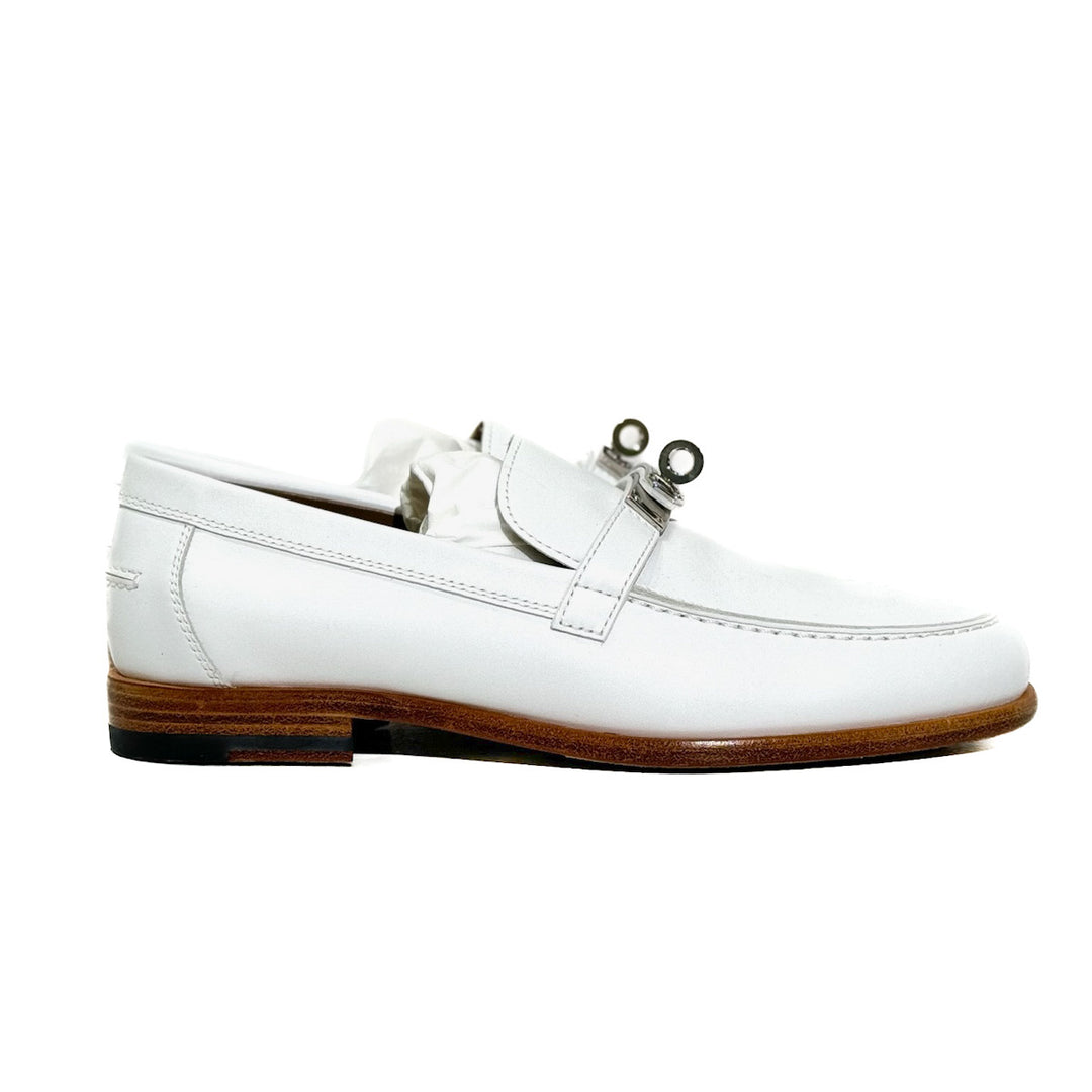 Herms White Destin Loafers #35 - Jiaxyk