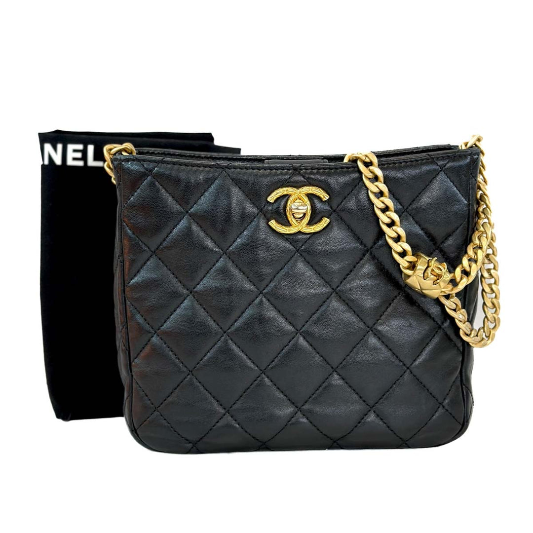 Chanel Lambskin Pillow Crush Hobo Black - Jiaxyk