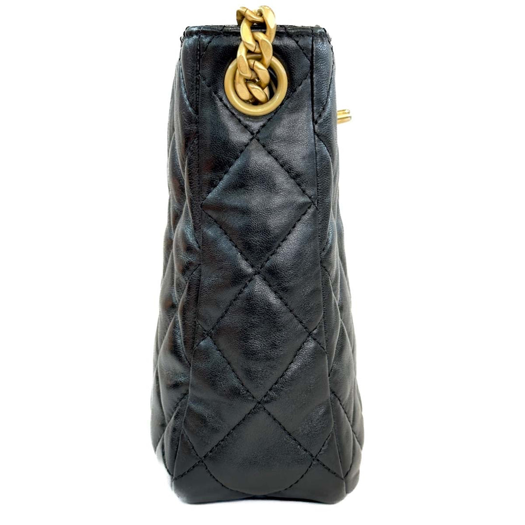 Chanel Lambskin Pillow Crush Hobo Black - Jiaxyk