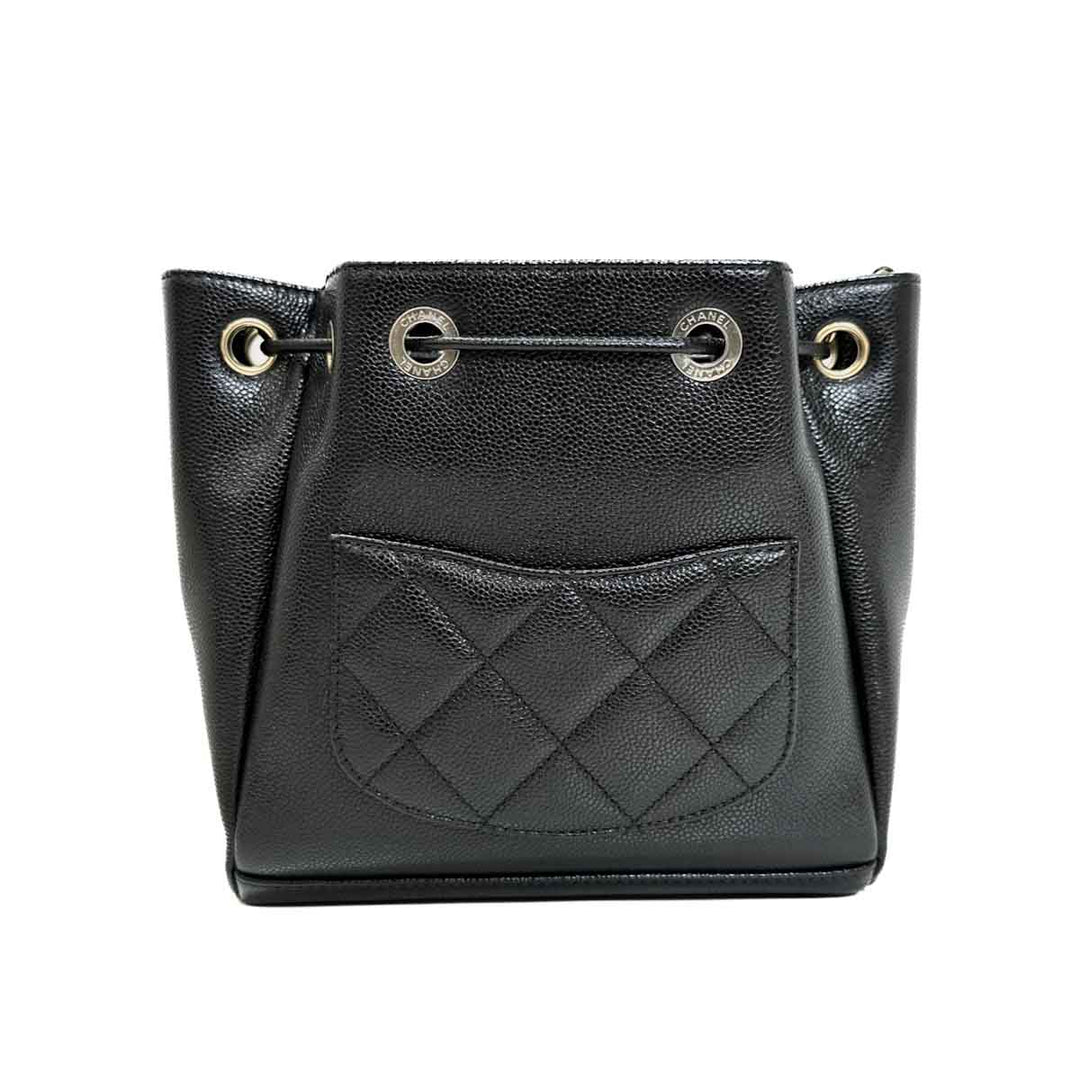 Chanel Black Business Affinity Drawstring Bucket Bag - Jiaxyk