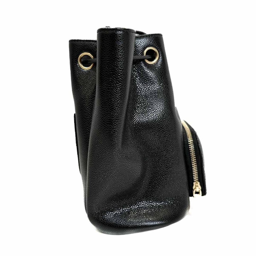 Chanel Black Business Affinity Drawstring Bucket Bag - Jiaxyk