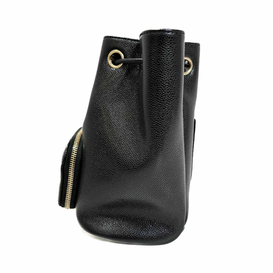 Chanel Black Business Affinity Drawstring Bucket Bag - Jiaxyk
