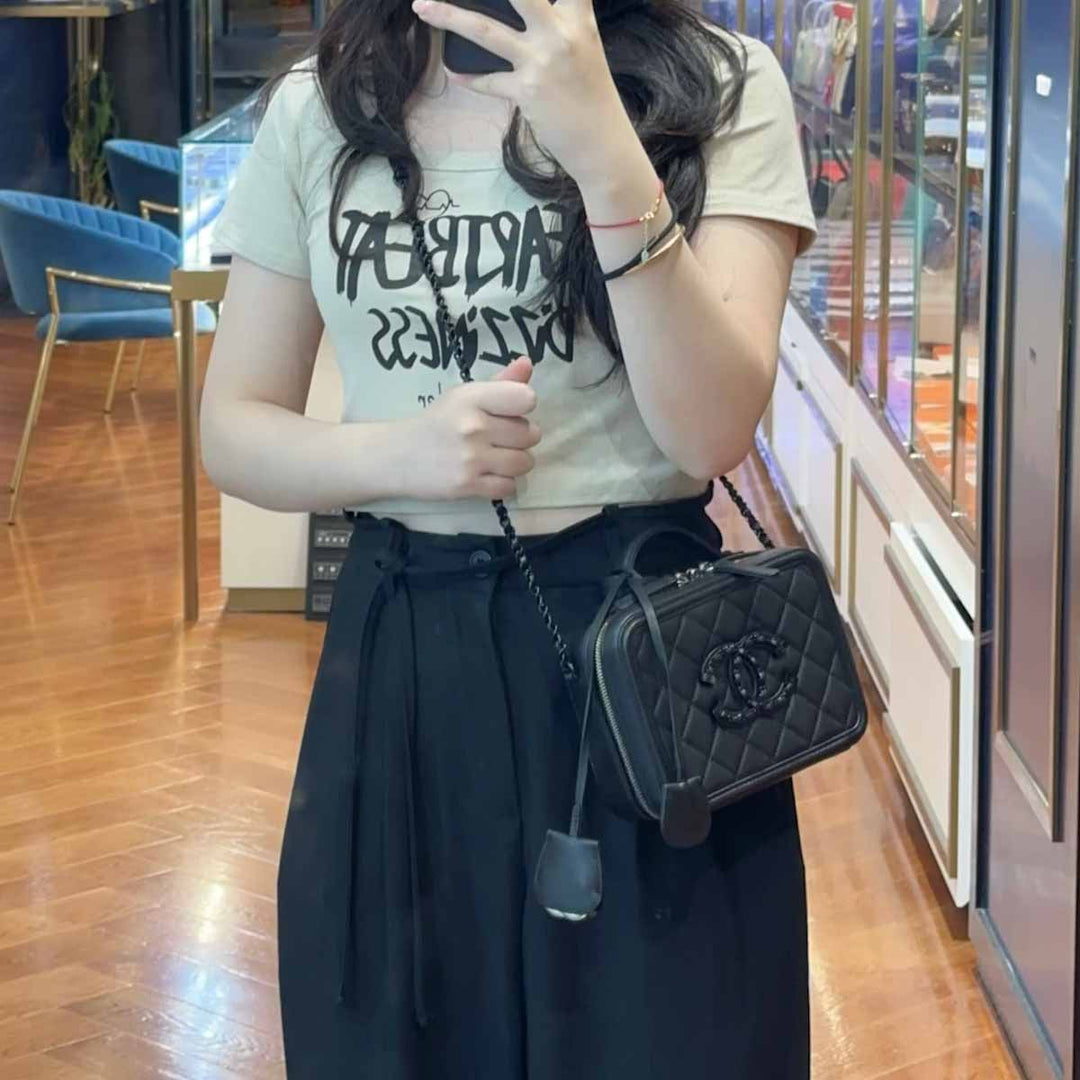 Chanel Vanity camera box so black with top handle - Jiaxyk