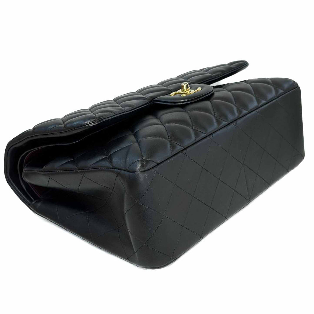 Chanel Jumbo Black Classic Flap Bag Lambskin - Jiaxyk