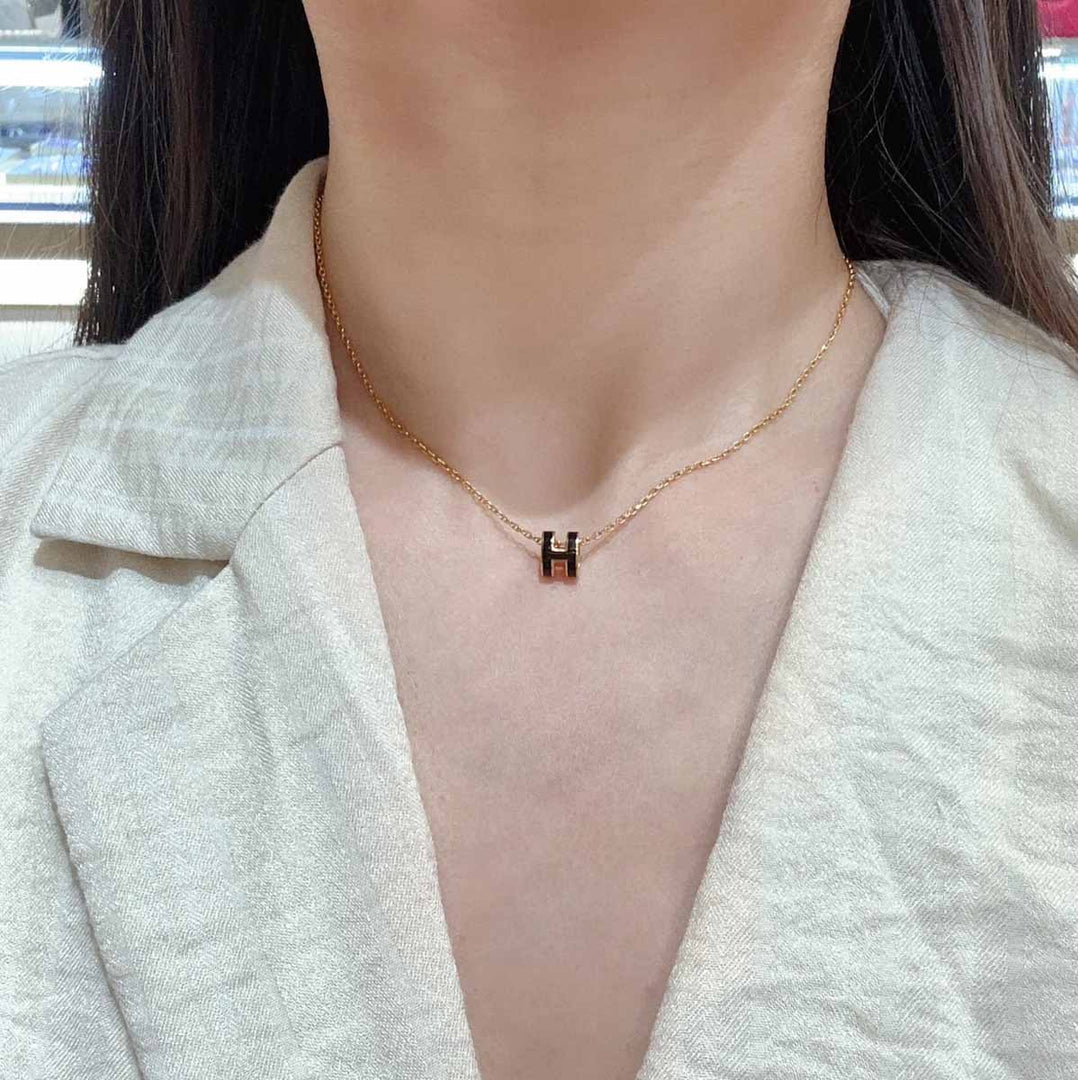 Hermes Black Mini H Pop Necklace - Jiaxyk