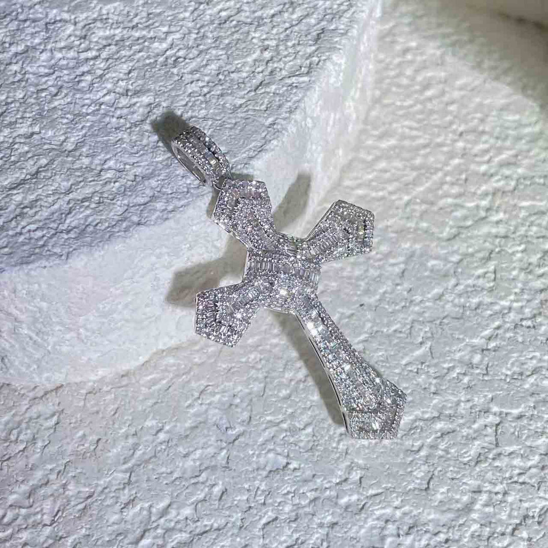White Diamond Cross Pendant - Jiaxyk