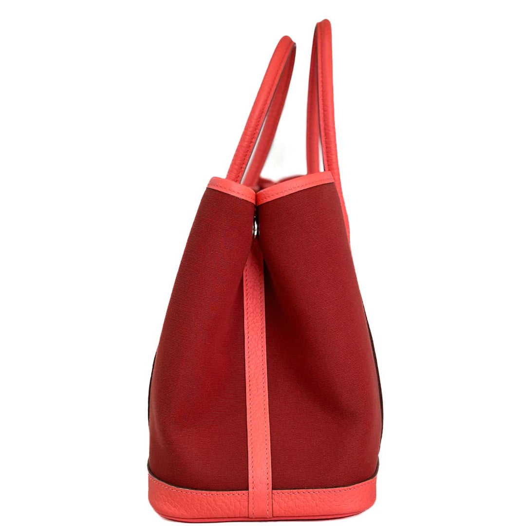 Hermes Garden Party 30 Rouge Canvas - Jiaxyk