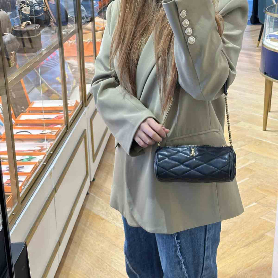 YSL Black Sade Mini Tube Bag - Jiaxyk