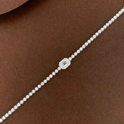 Natural White Diamond Emerald Cut Bracelet 0.30+0.90ct, F VS2 18K Gold GIA