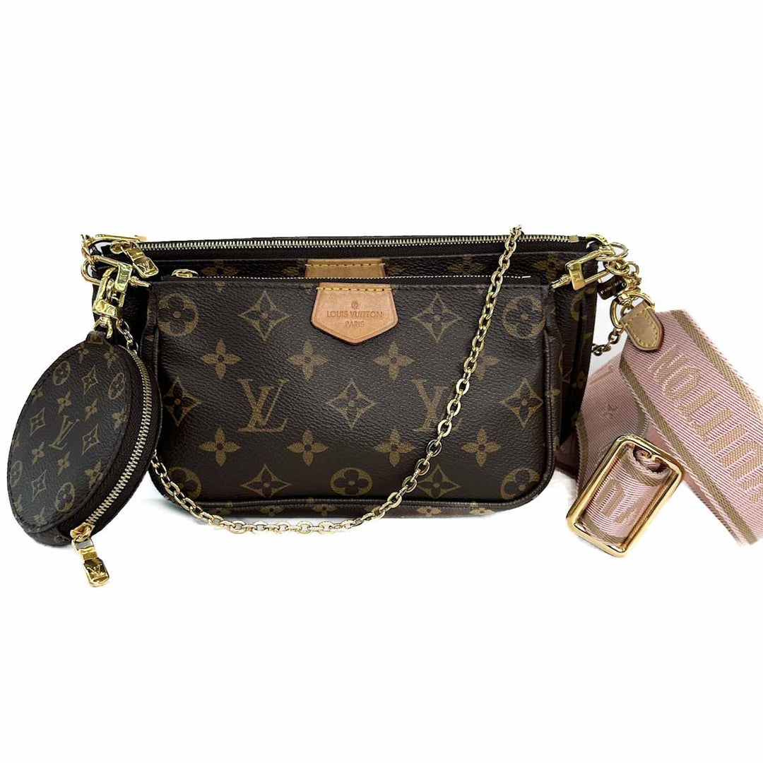 Louis Vuitton Multi Pochette Accessoires Bag With Pink Strap - Jiaxyk
