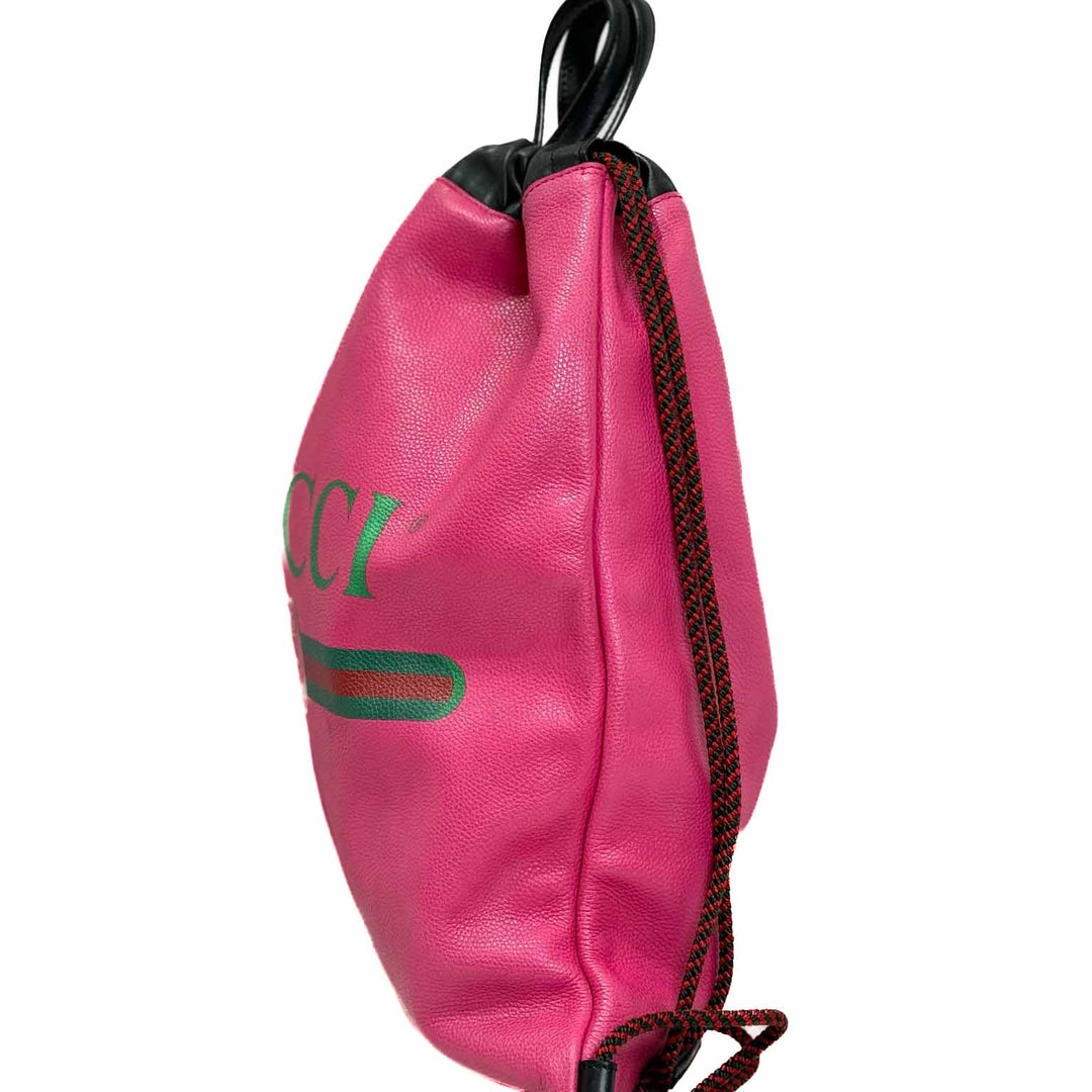 Gucci Pink Logo Drawstring Backpack - Jiaxyk