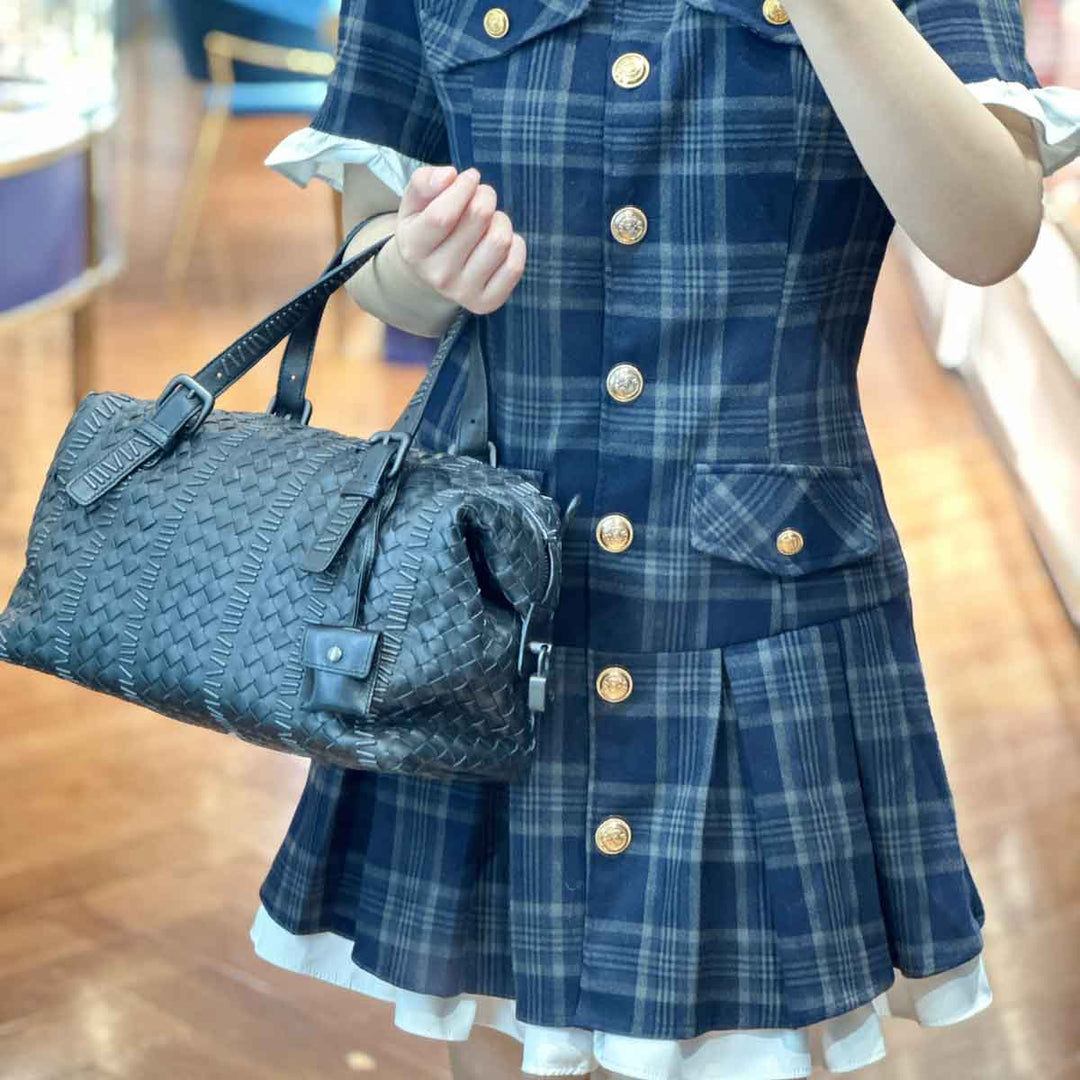 Bottega Veneta Black Montaigne Intrecciato Bag - Jiaxyk