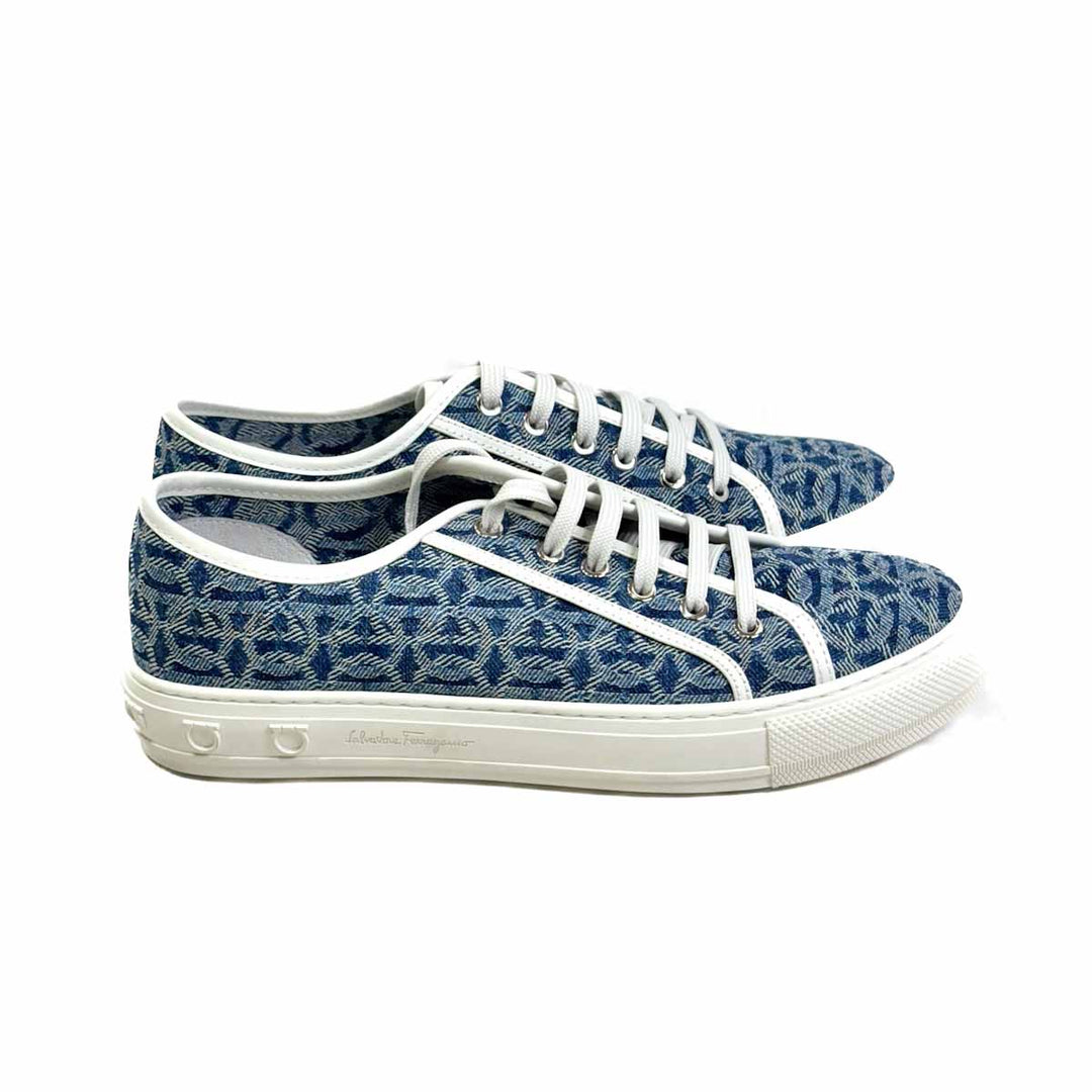 Ferragamo Blue Denim Sneaker - Jiaxyk