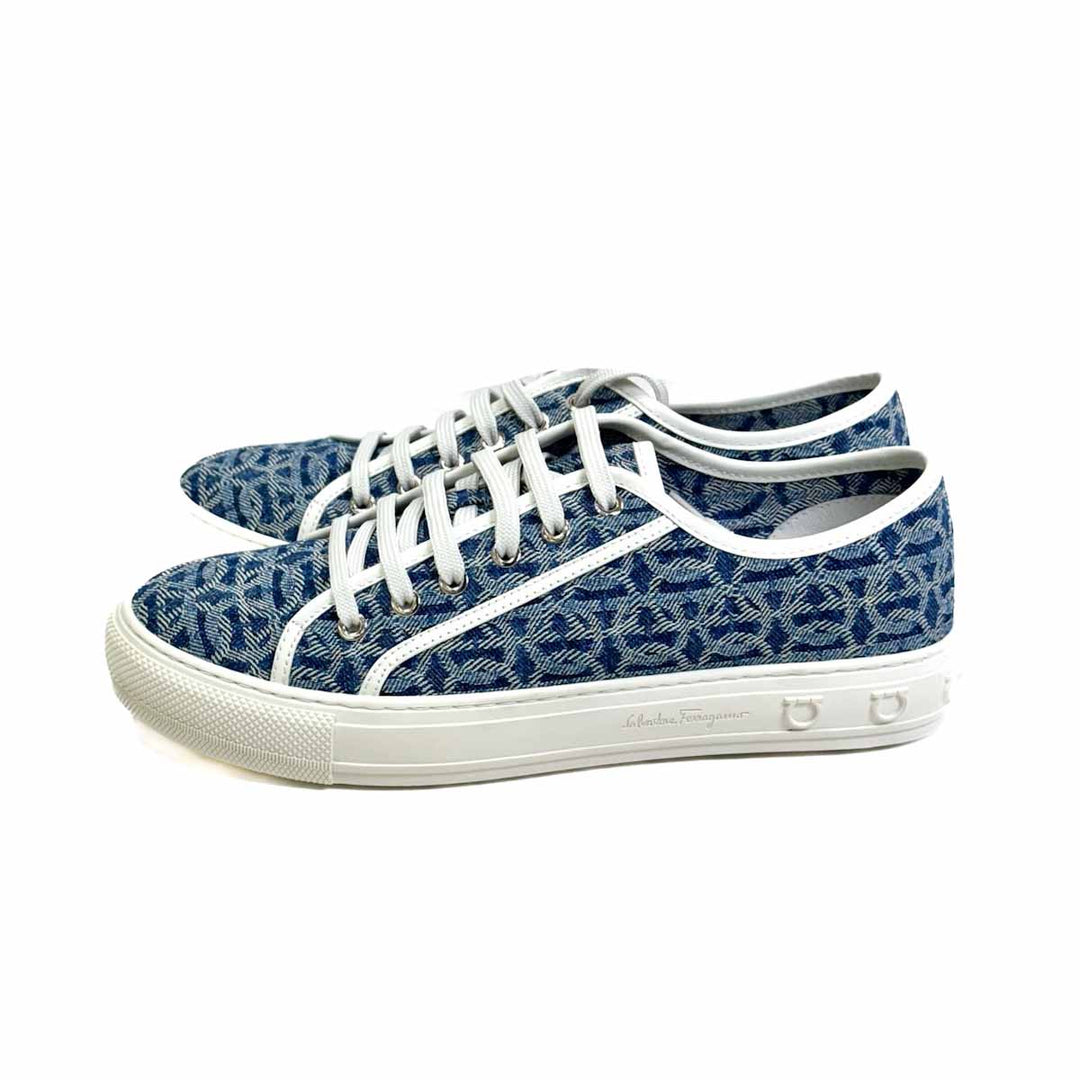 Ferragamo Blue Denim Sneaker - Jiaxyk