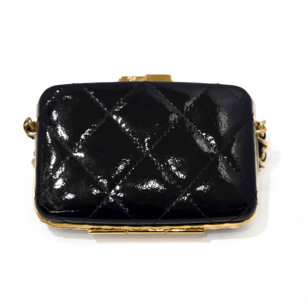 Chanel Black Patent Mini Chain Bag - Jiaxyk