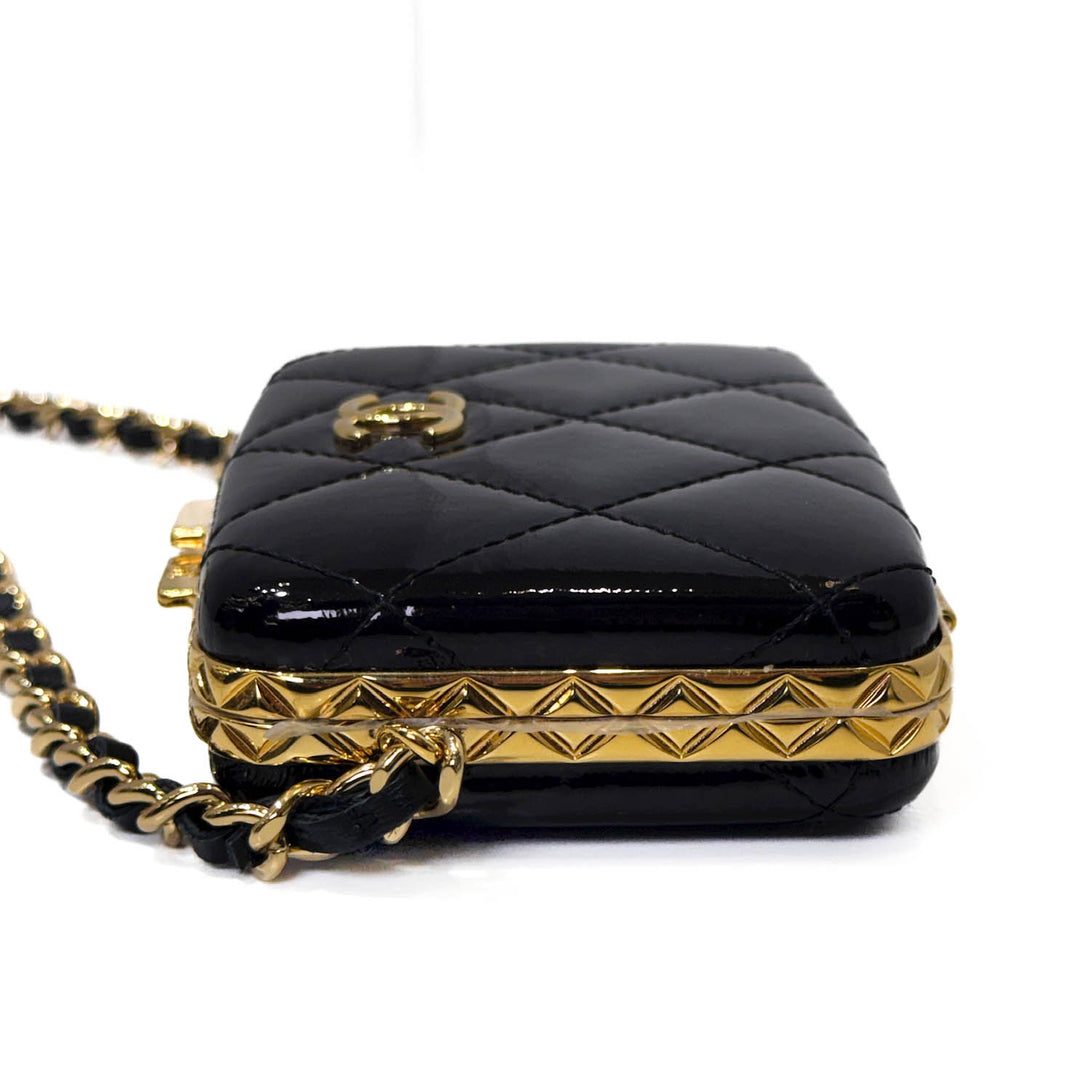 Chanel Black Patent Mini Chain Bag - Jiaxyk