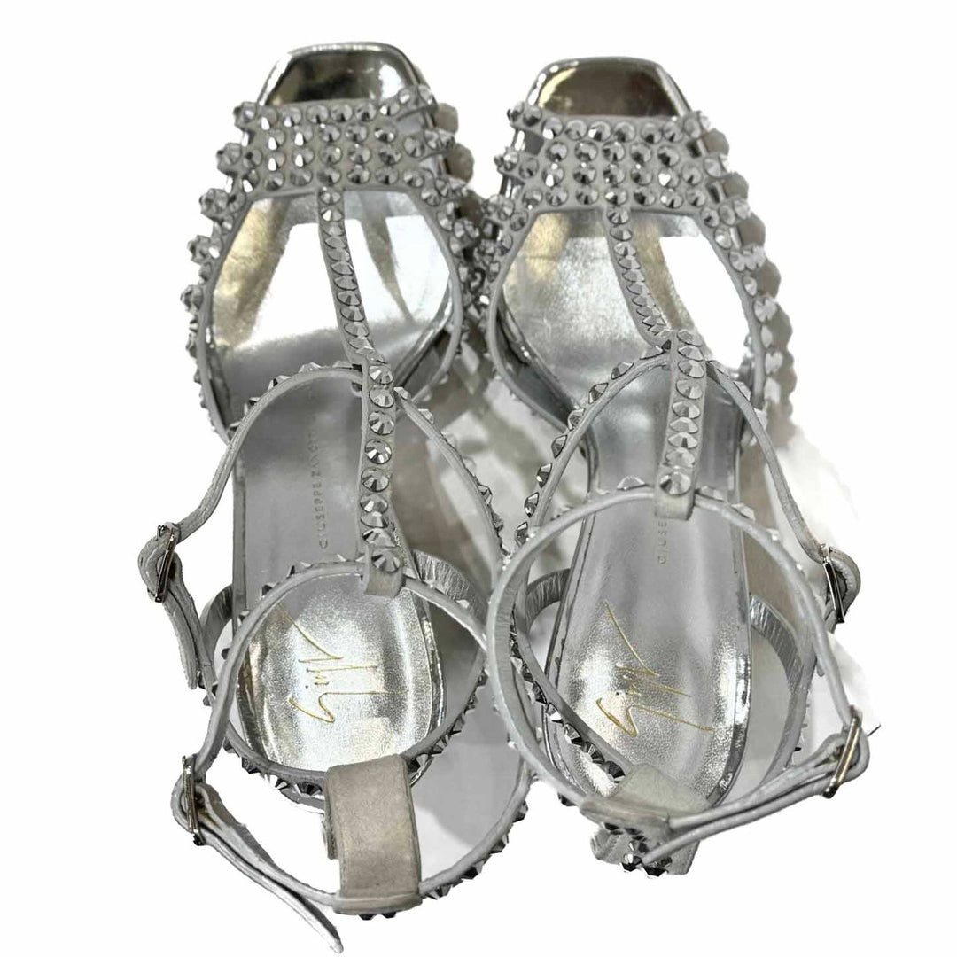 Giuseppe Zanotti Silver Stud High Heel #39 - Jiaxyk