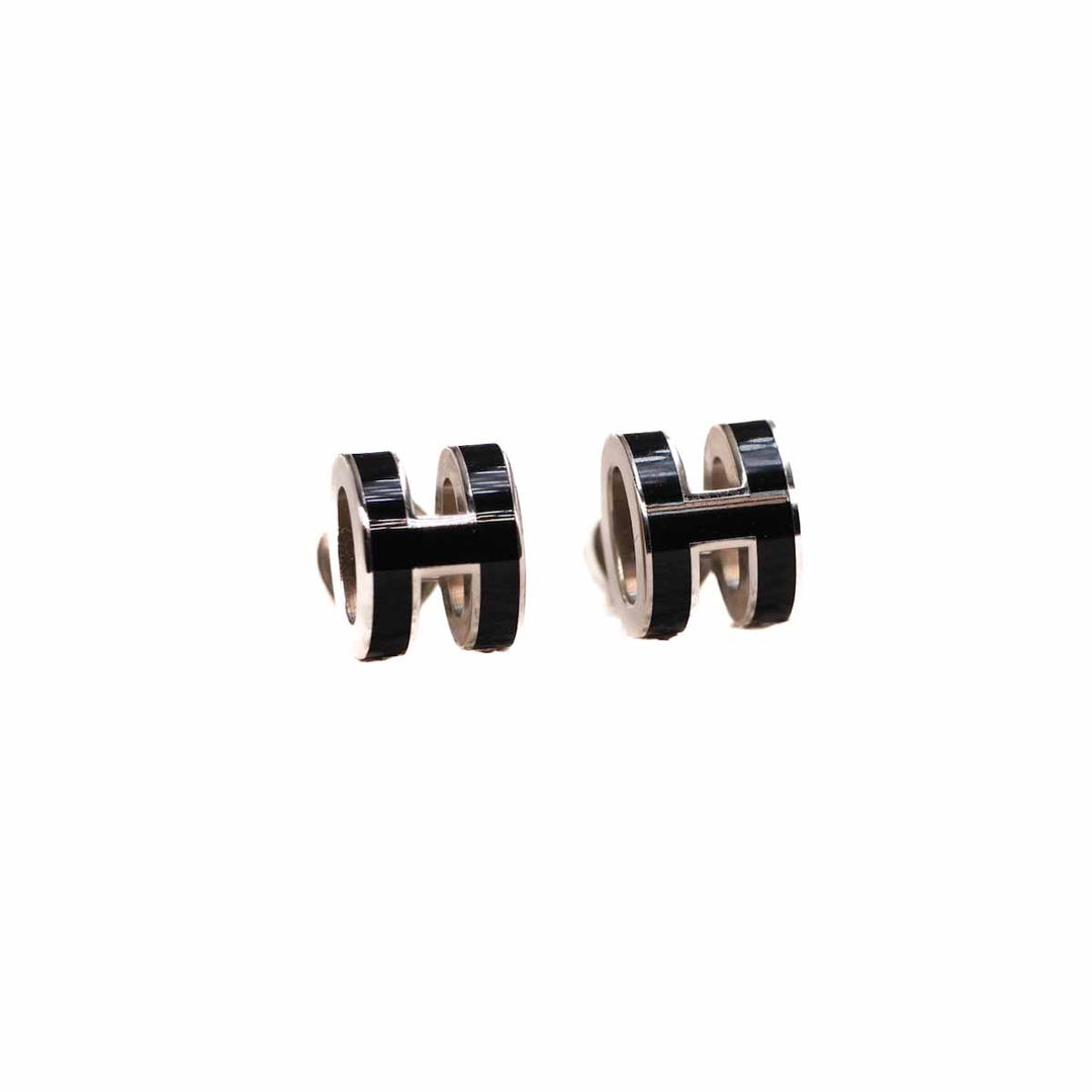 Hermes H Pop Earrings Black Palladium - Jiaxyk