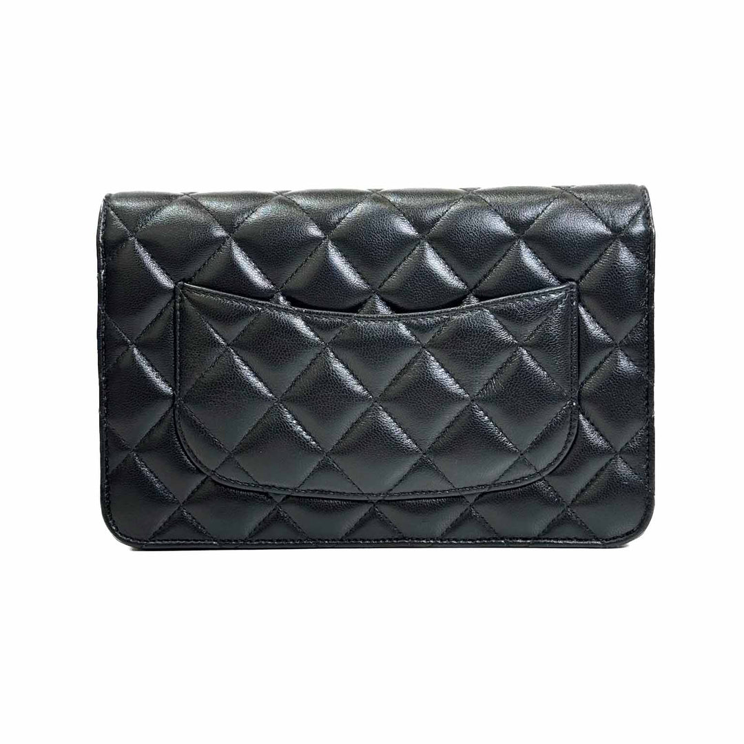 Chanel Black Classic WOC With Gold Pearl Crush - Jiaxyk