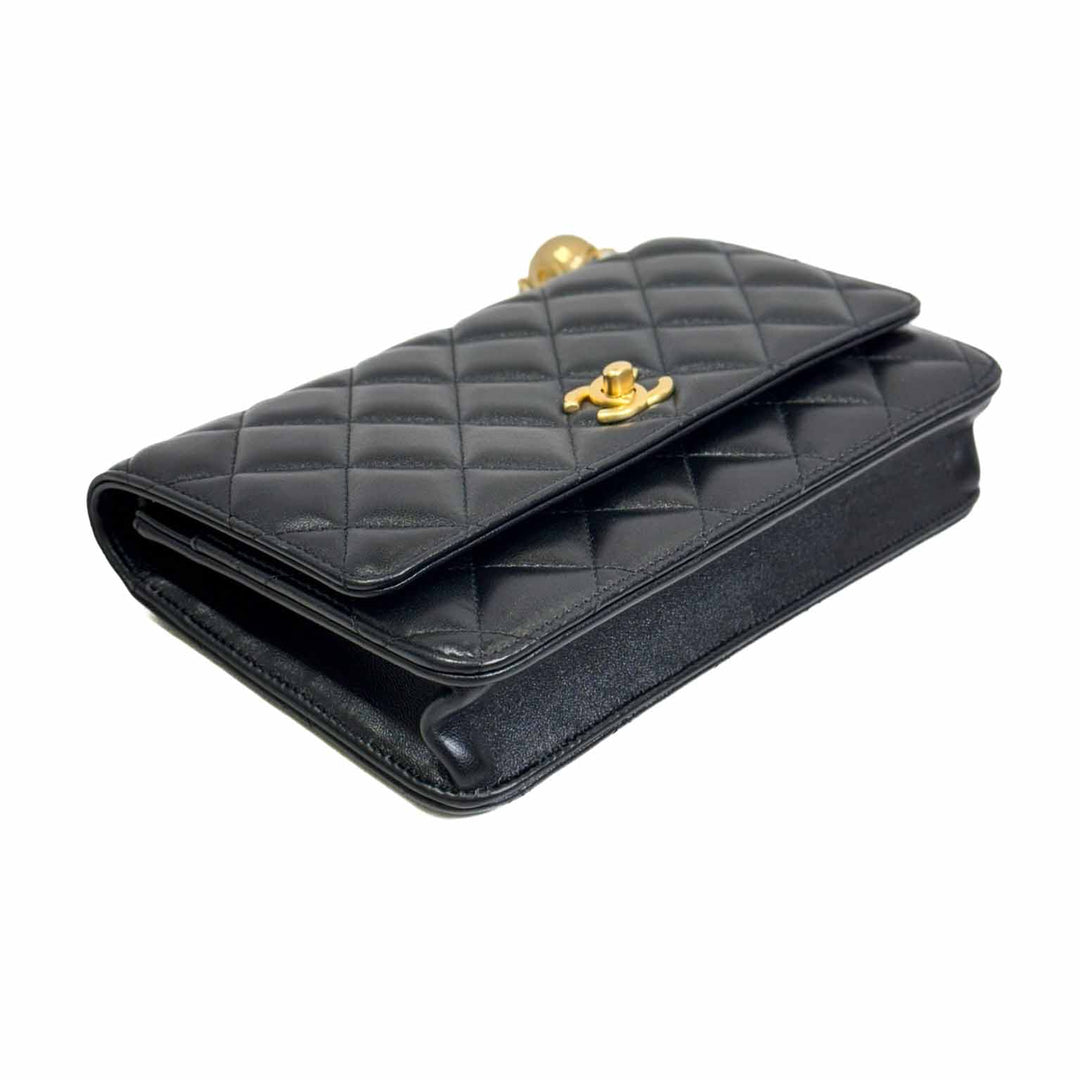 Chanel Black Classic WOC With Gold Pearl Crush - Jiaxyk