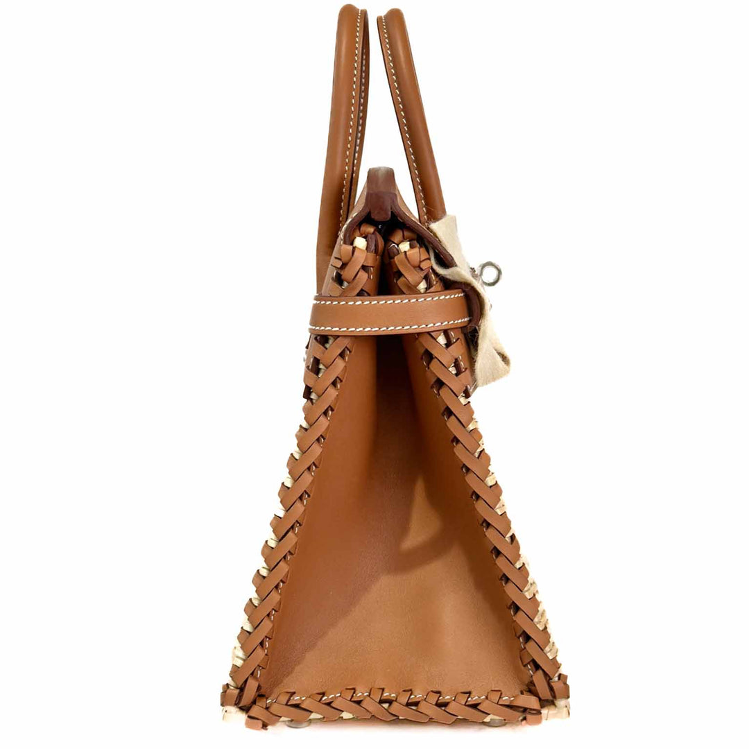 Hermes Birkin 25 Picnic 06 Gold Swift Leather with Osier Wicker - Jiaxyk