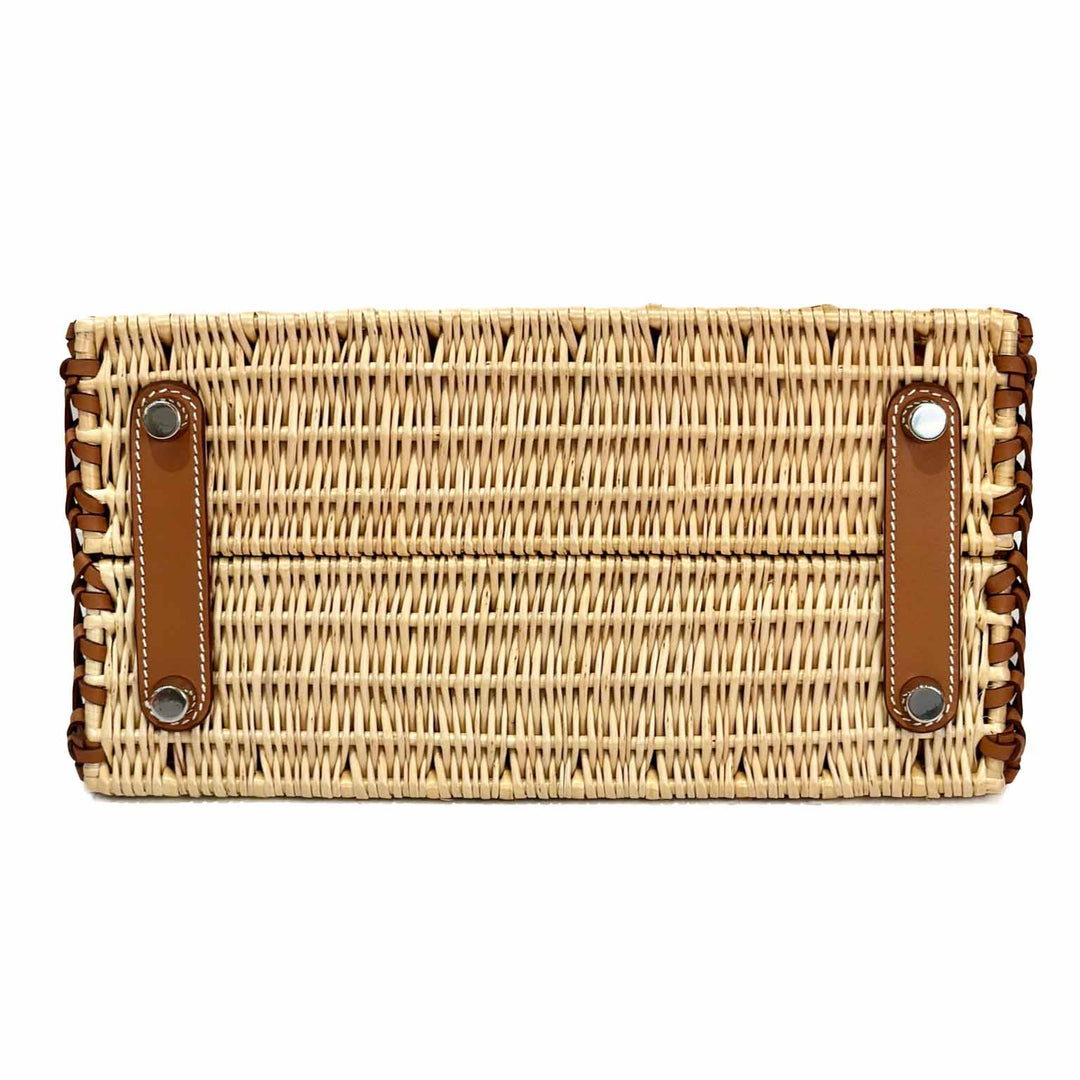 Hermes Birkin 25 Picnic 06 Gold Swift Leather with Osier Wicker - Jiaxyk