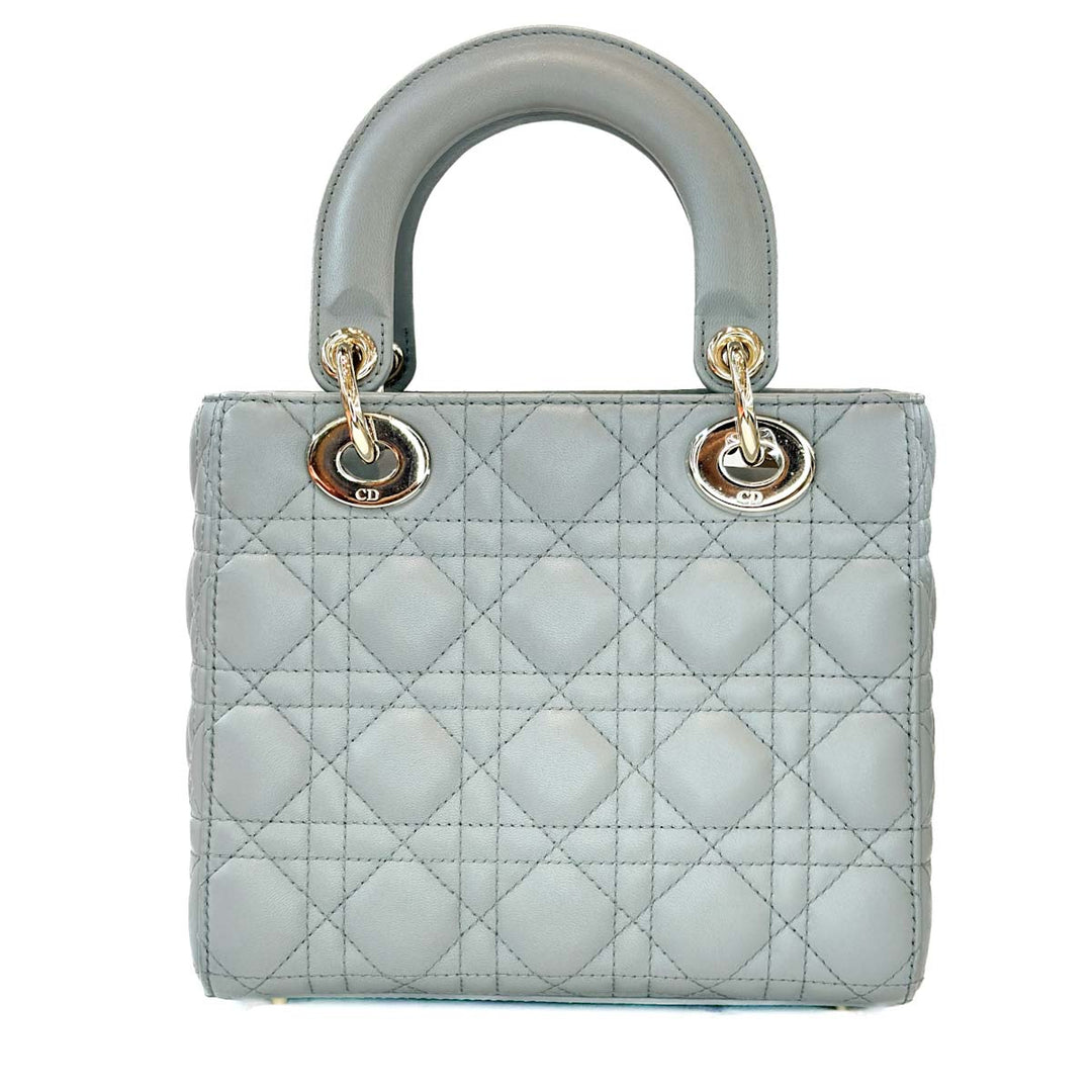 Dior Small Grey Lady Dior Bag - Jiaxyk
