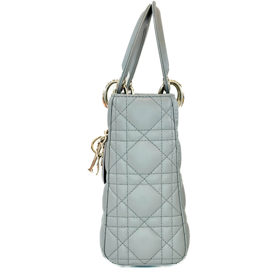 Dior Small Grey Lady Dior Bag - Jiaxyk