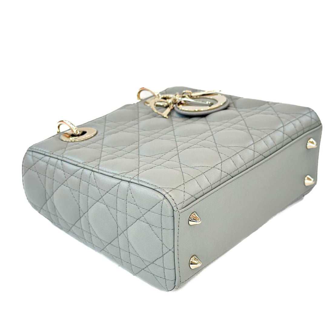 Dior Small Grey Lady Dior Bag - Jiaxyk