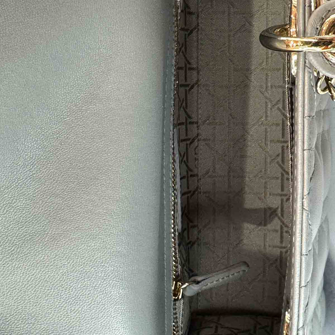 Dior Small Grey Lady Dior Bag - Jiaxyk