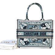 Dior Book Tote Mm Butterfly Bandana Embroidered