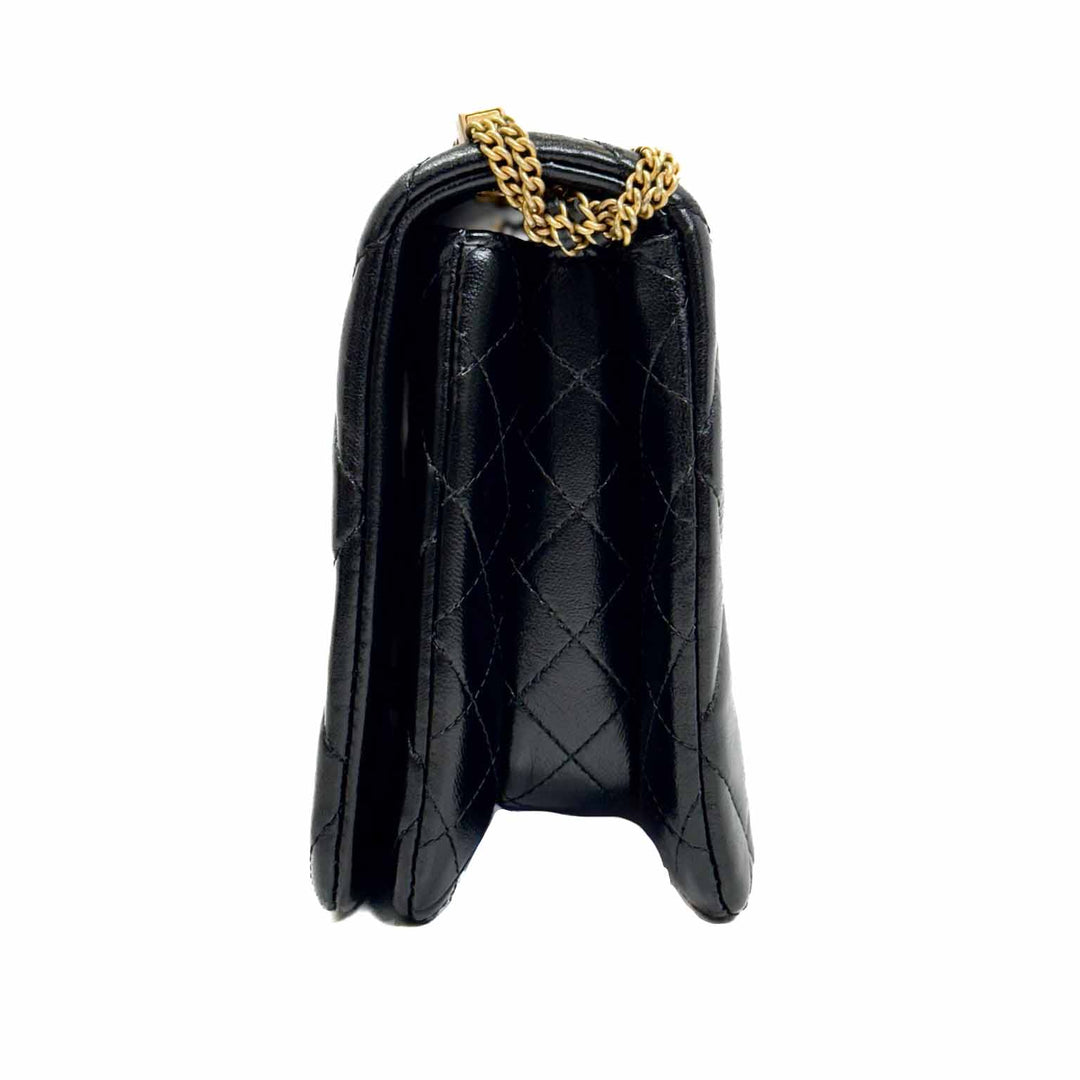 Chanel 22A Black On and On Chain Flap Shoulder Bag - Jiaxyk