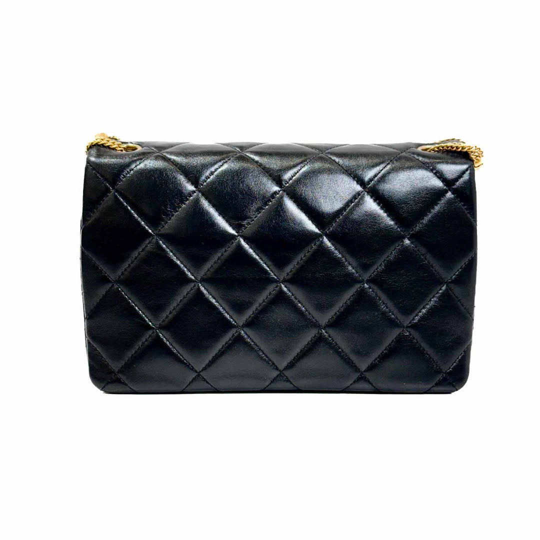 Chanel 22A Black On and On Chain Flap Shoulder Bag - Jiaxyk