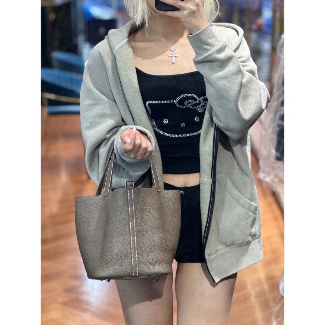 Hermes Picotin Lock 22 Bag Etoupe - Jiaxyk