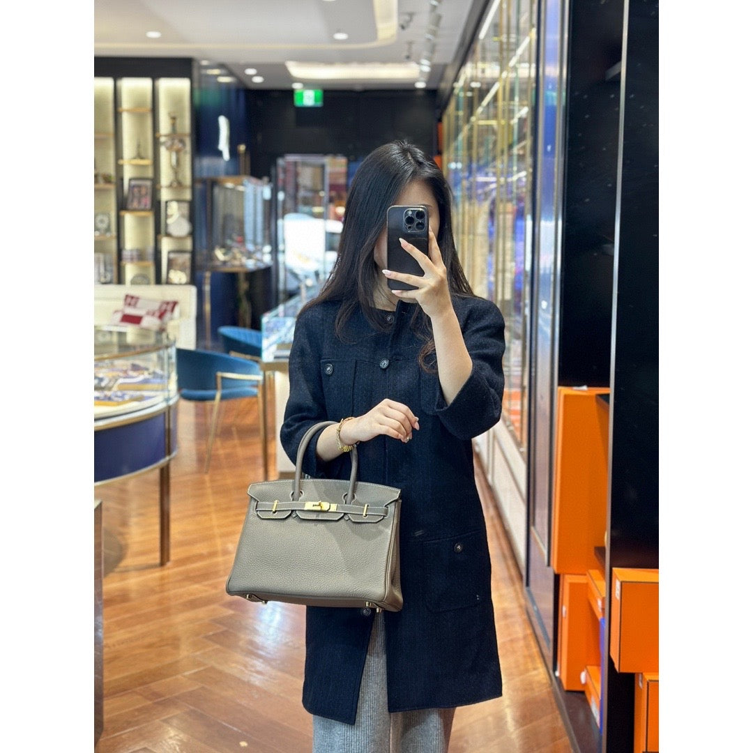 Hermes Birkin 30 Retourne TC 18 Etoupe - Jiaxyk