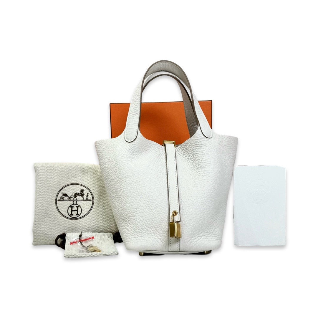 Hermes Picotin 18 M4 Gris Pale - Jiaxyk