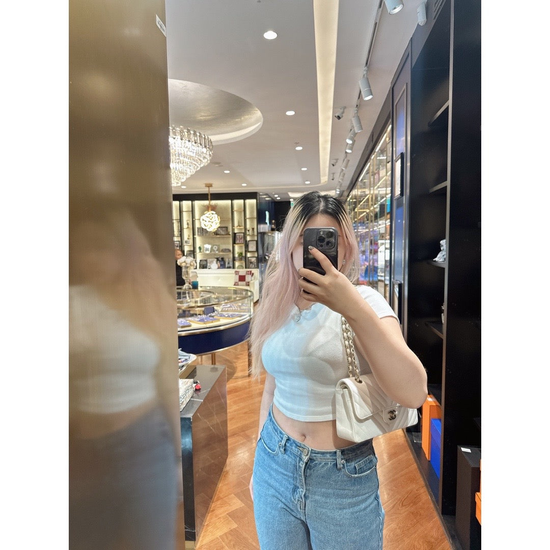 Chanel Small White Classic Flap Bag - Jiaxyk