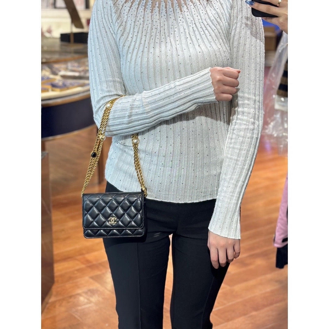 Chanel Black Pearl Chain WOC - Jiaxyk