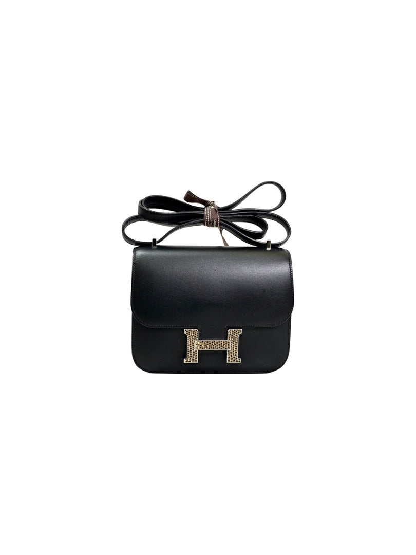 Hermes Constance 18 with Lizard Buckle Black Monsieur - Jiaxyk