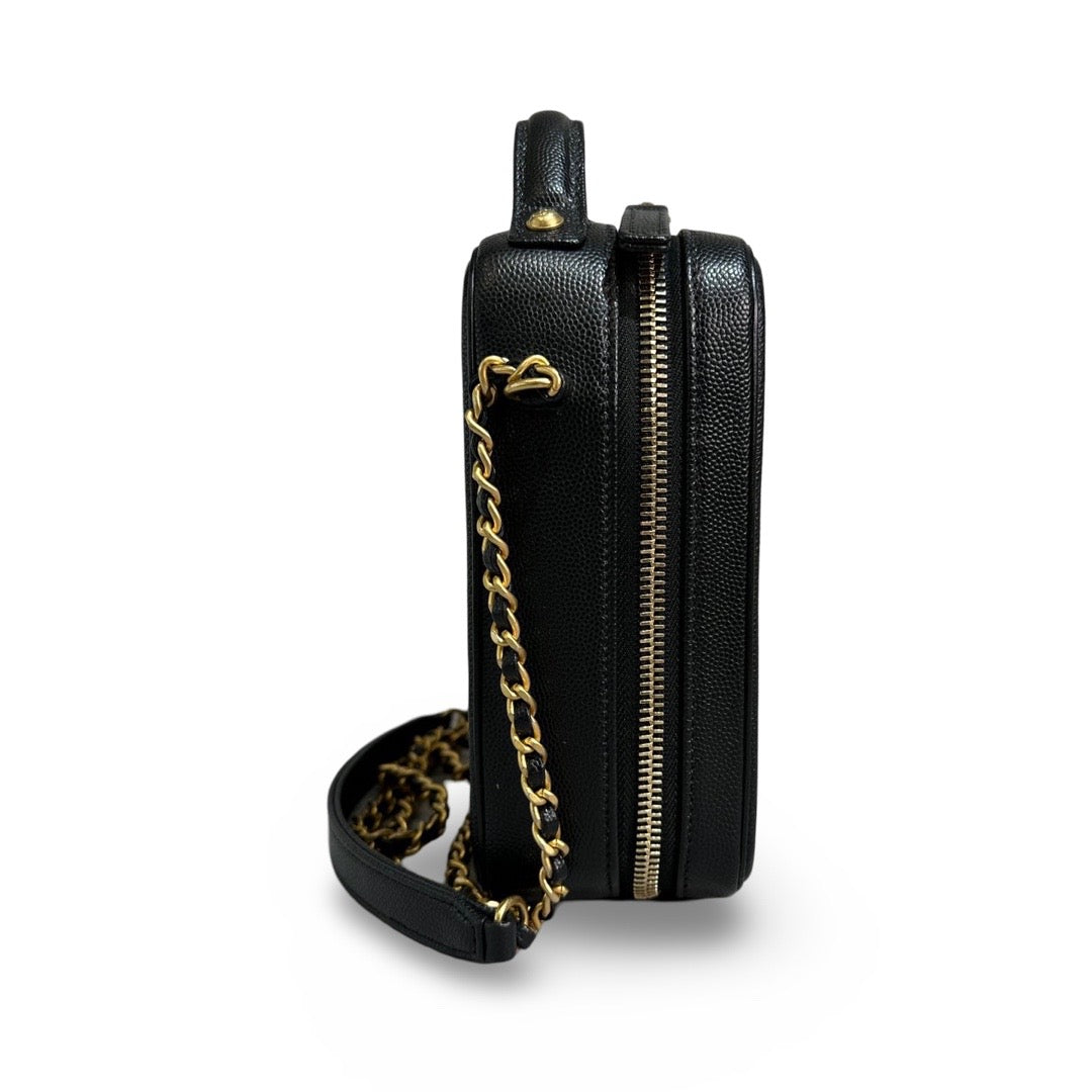 Chanel Black Filigree Vanity Case - Jiaxyk
