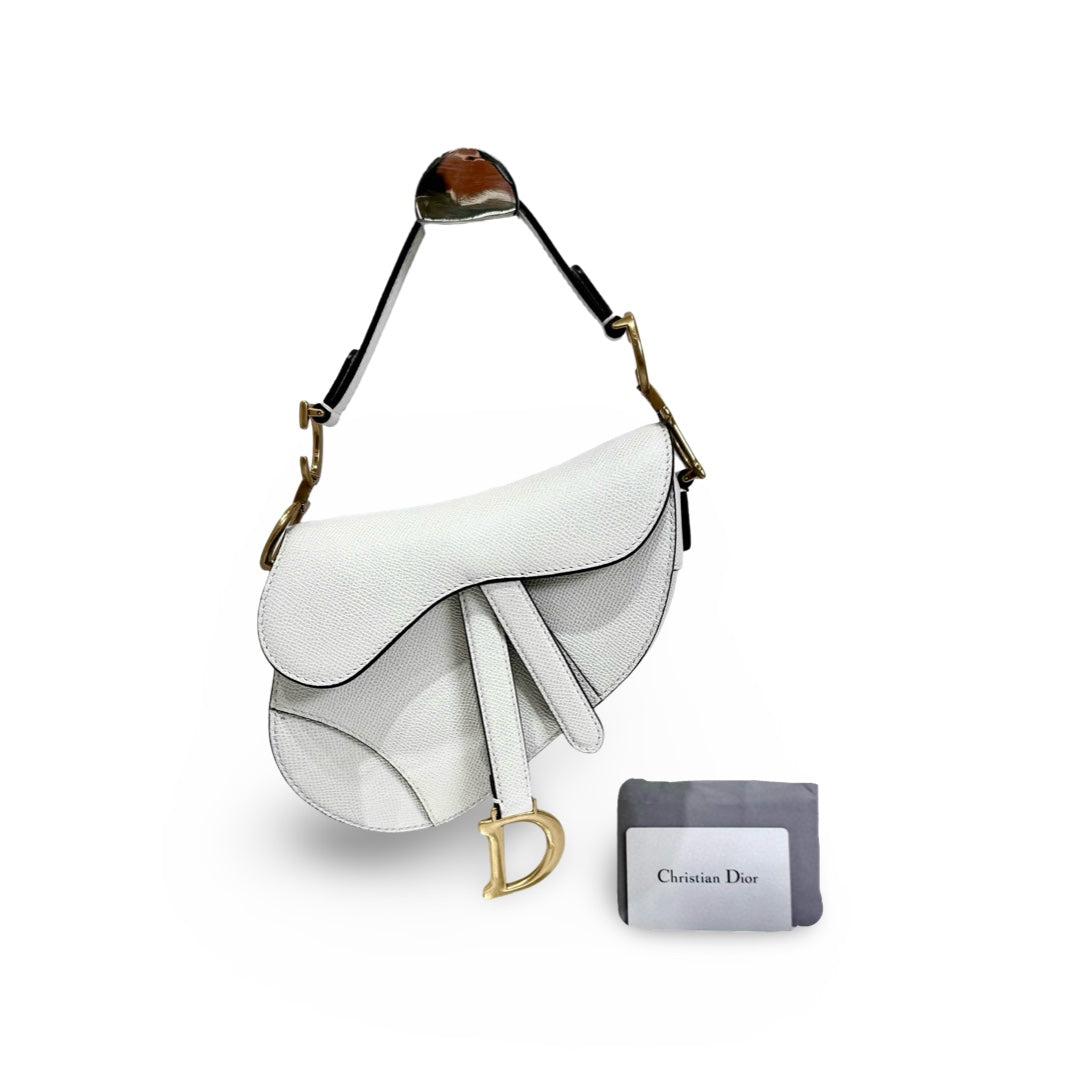 Dior Mini Light Grey Saddle Bag - Jiaxyk