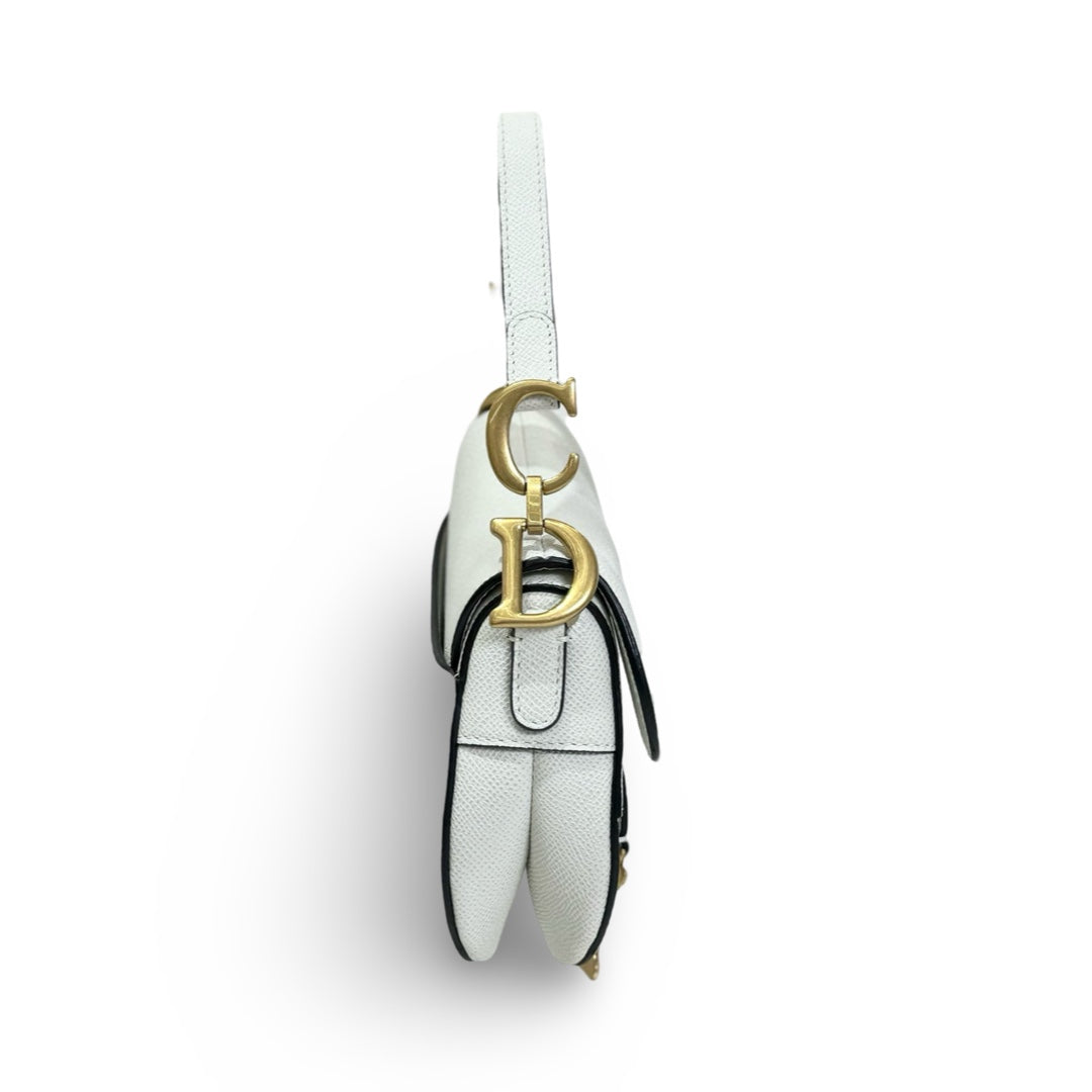 Dior Mini Light Grey Saddle Bag - Jiaxyk
