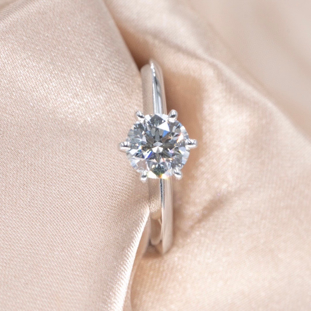Tiffany Engagement Ring with a Round Brilliant Diamond 0.88CT - Jiaxyk