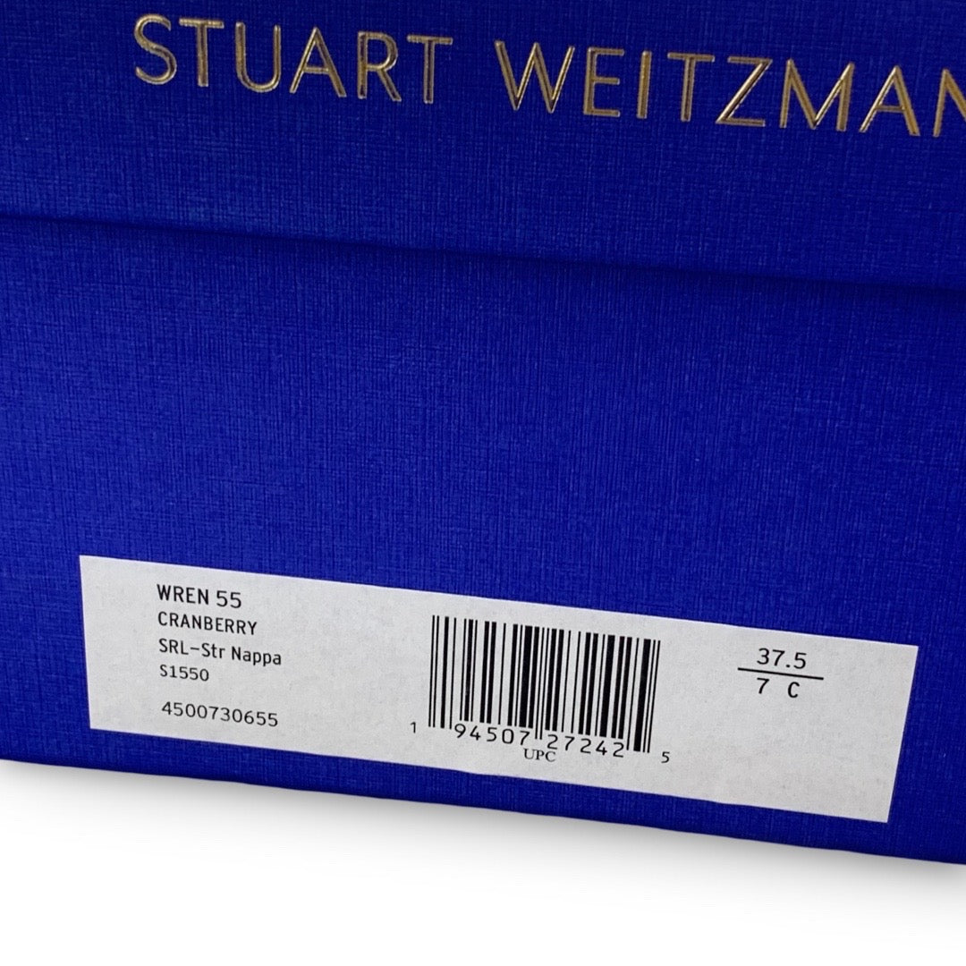 Stuart Weitzman Burgundy Leather Heel Boots 37.5 - Jiaxyk