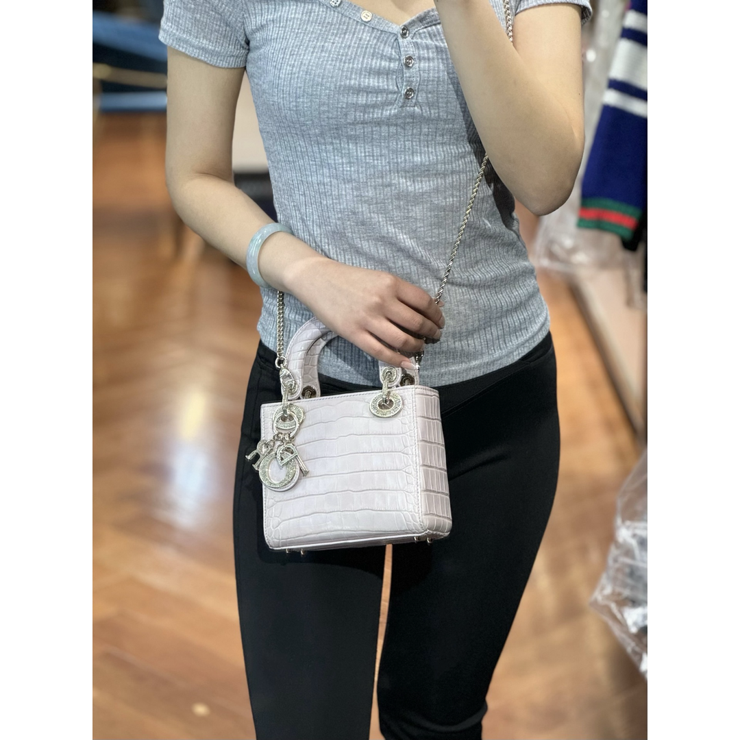 Dior Alligator Pink Lady Dior Mini Bag - Jiaxyk