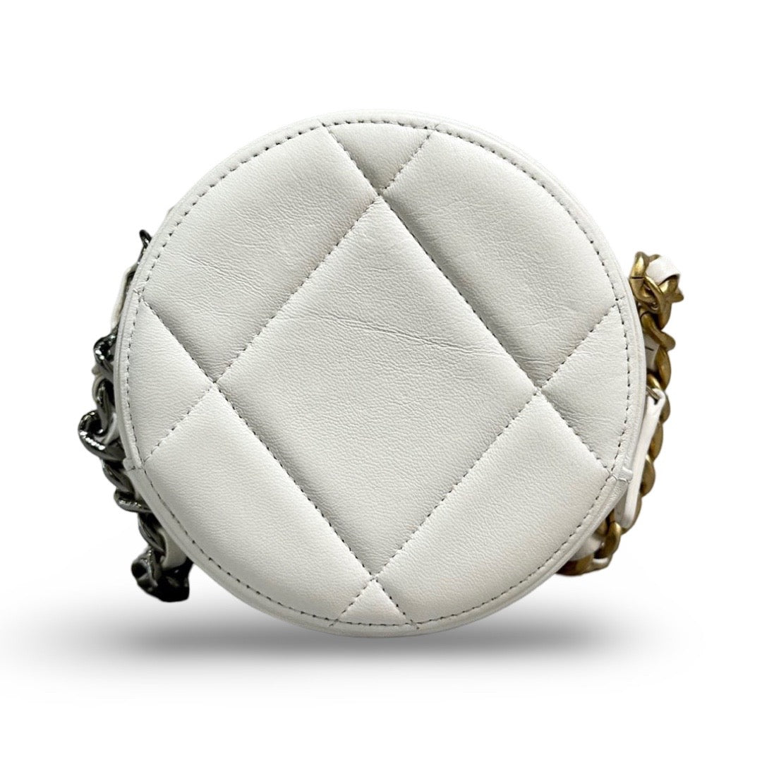 Chanel 19 White Round Chain Bag - Jiaxyk