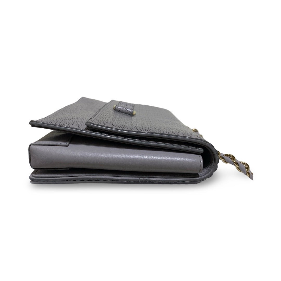 Ferragamo Grey Vara Ginny Leather Crossbody Bag - Jiaxyk