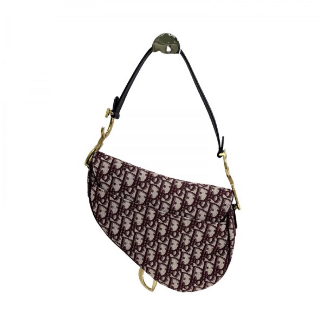 Dior Small Red Oblique Saddle Shoulder Bag with Special Strap Set - Jiaxyk
