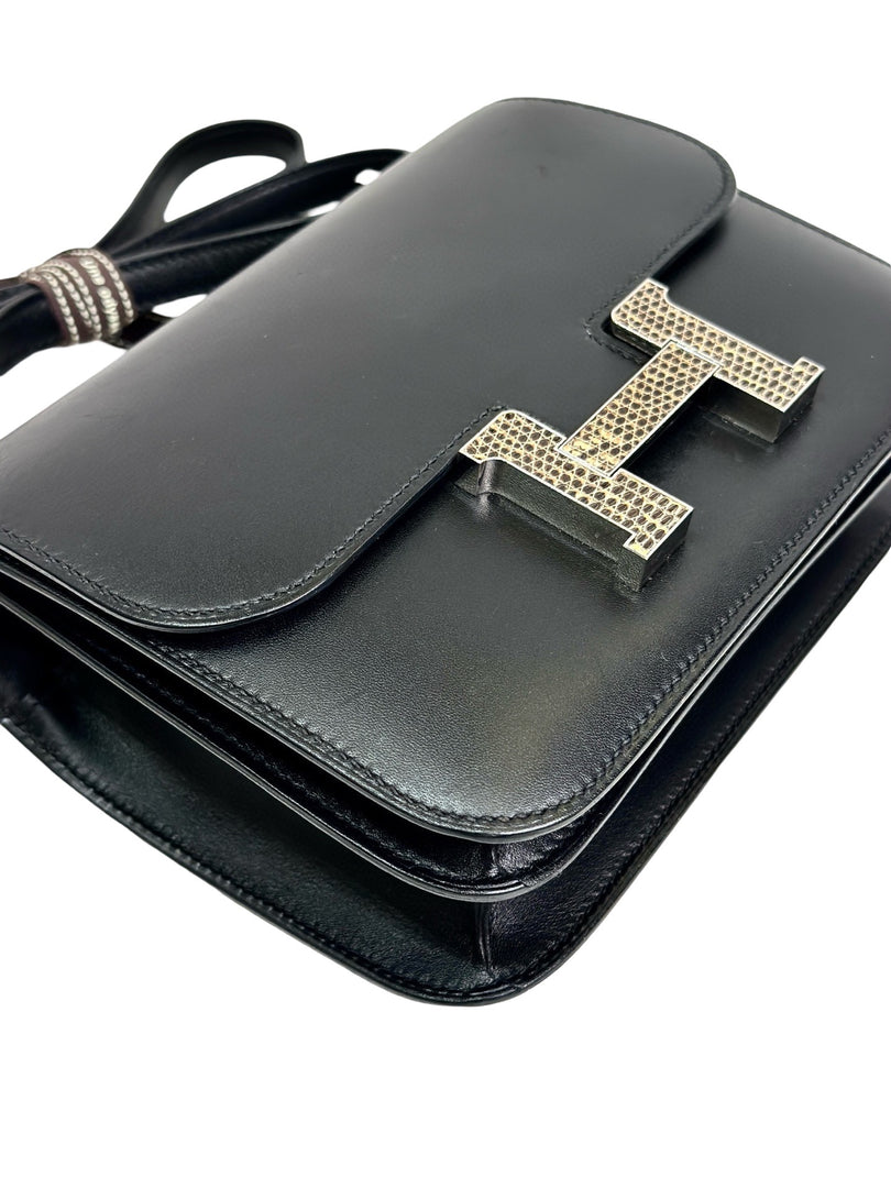 Hermes Constance 18 with Lizard Buckle Black Monsieur - Jiaxyk